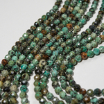 Хризоколла натуральная, 4мм, шар, микроогранка