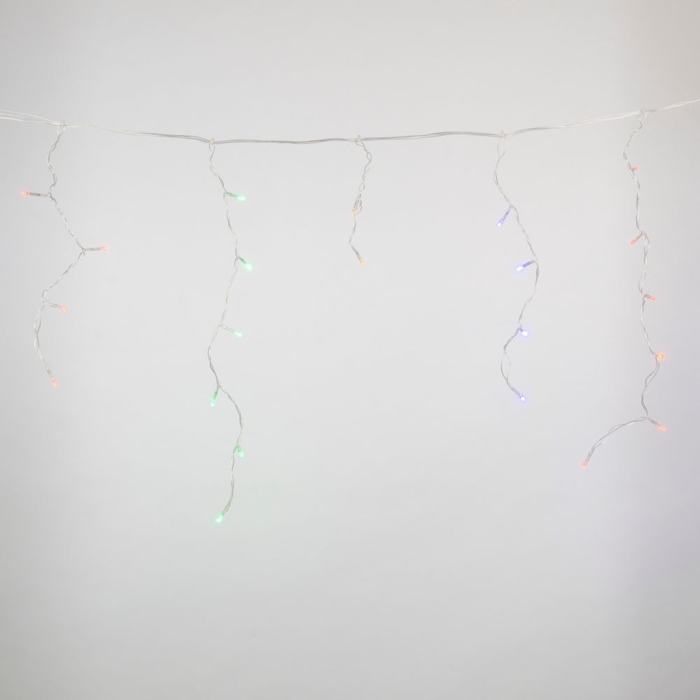 ULD-B2005-048-DTA MULTI IP20 Бахрома светодиодная. 2м. 48 светодиодов. Разноцветный свет. Провод прозрачный. ТМ Uniel