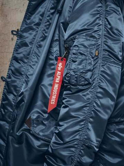Куртка Аляска Alpha Slim Fit N-3B (голубая - slate blue/orange)