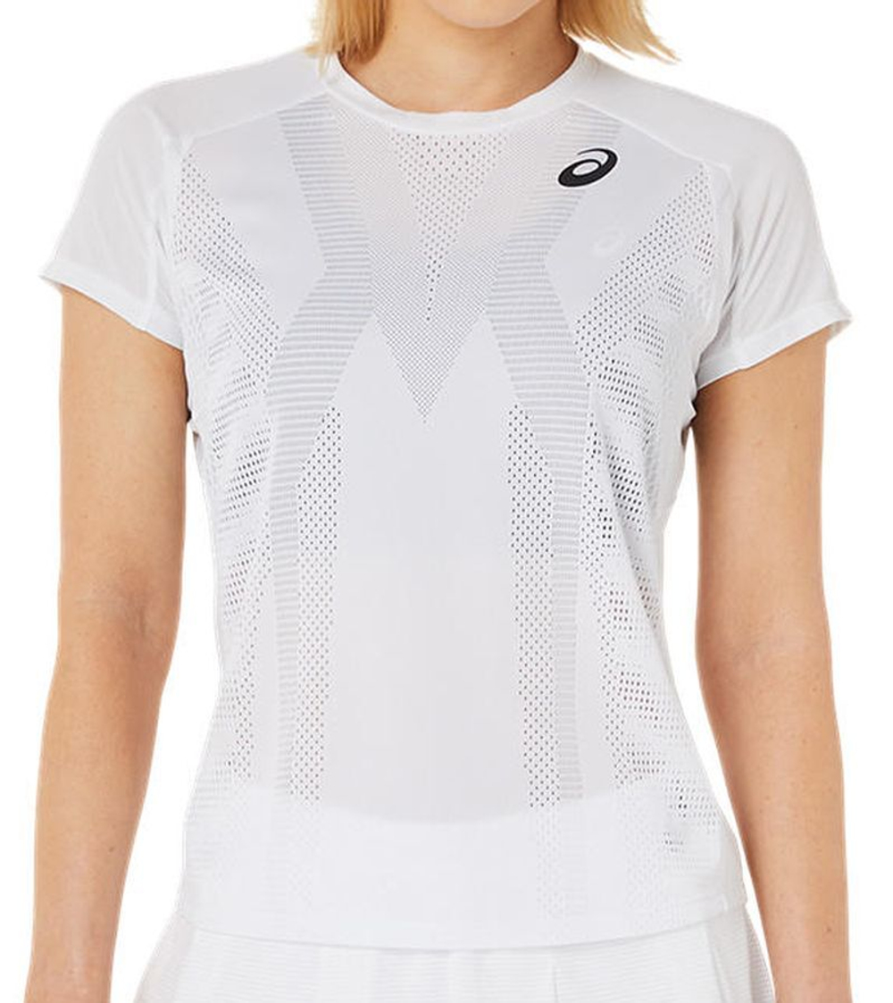 Женская теннисная футболка Asics Match Actibreeze Short Sleeved Top W - brilliant white
