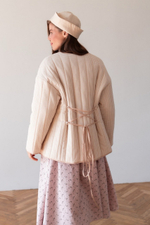 Телогрейка, Бежевый в клетку