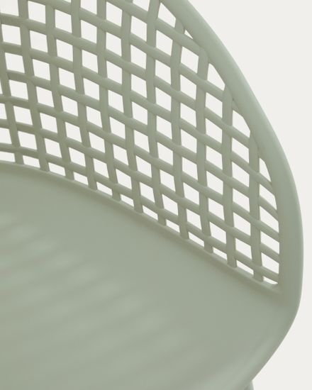 Уличный стул Tenaro из зеленого пластикаи стали
