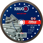 Диск алмазный Турбо по железобетону KRUGO MASTER 230х2,6х22,23х10mm, 81062300261