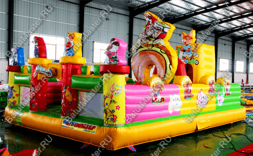 Коммерческий надувной батут "Музыка леса" 7*5*3 м