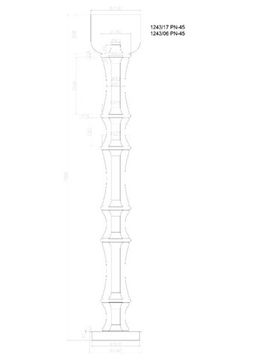 Торшер 46W 3000K 1243/06 PN-45 черный Volturn Divinare
