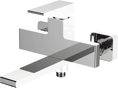 28032-F Смес. для ванны (белый,хром) GANZER  (6/1шт)