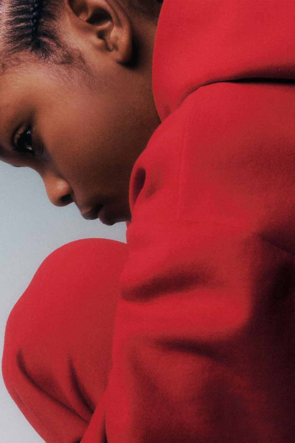 ZARA СПОРТИВНОЕ ХУДИ С КАПЮШОНОМ, КРАСНЫЙ