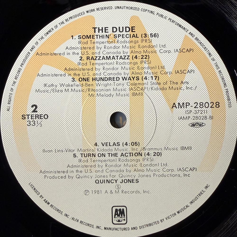 Виниловая пластинка Quincy Jones ‎– The Dude LP