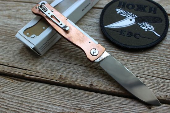 Складной нож Boker 01BO852 Atlas Copper c клинком из стали Sandvik™ 12С27, рукоять медь