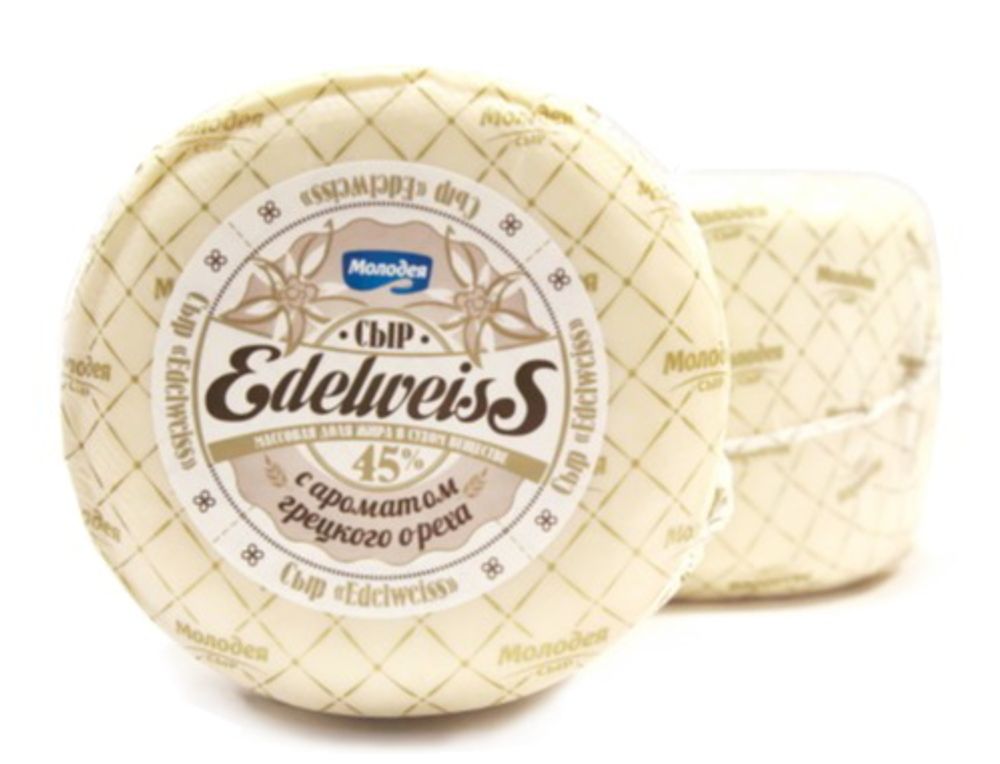 Белорусский сыр &quot;Edelweiss&quot; с ароматом грецкого ореха Молодея - купить с доставкой по Москве и области