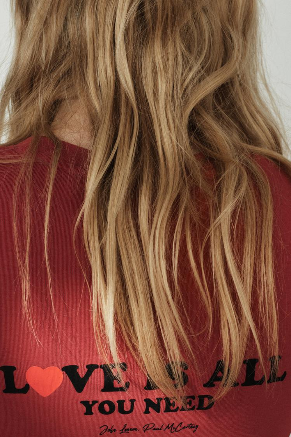 ZARA ФУТБОЛКА С НАДПИСЬЮ, КРАСНЫЙ