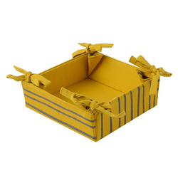 Корзинка для хлеба 30х30 Tkano Prairie Полоски горчичная