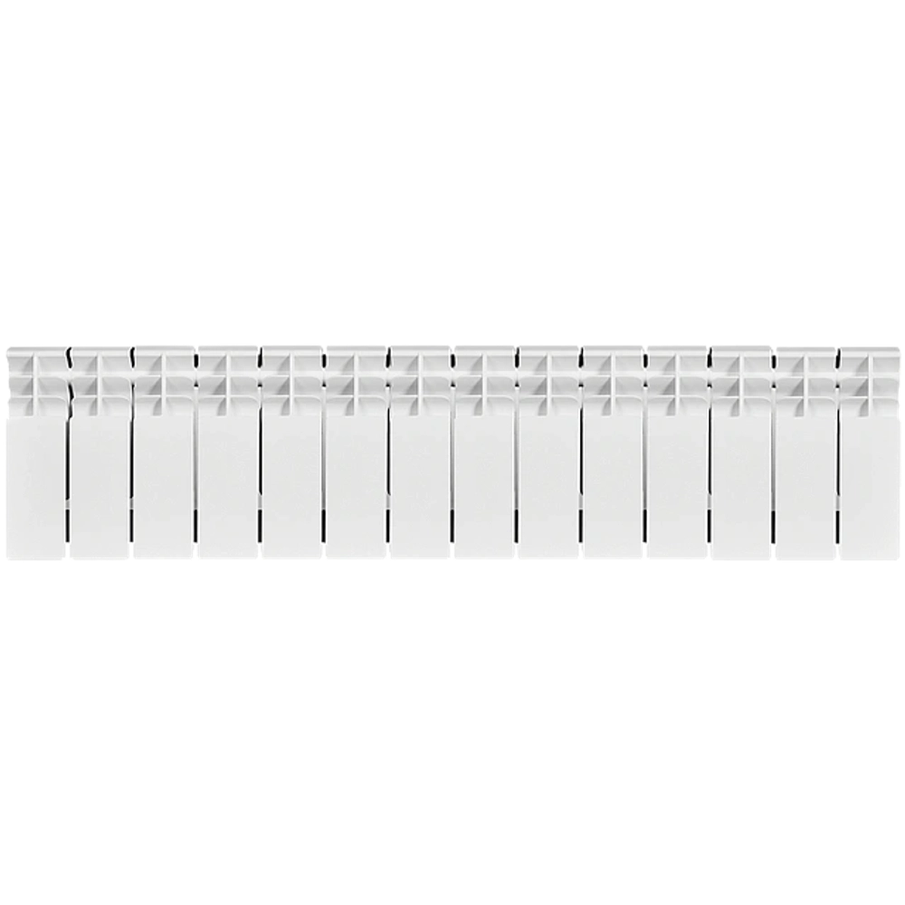 Радиатор биметаллический STOUT TITAN 200 - 14 секций (подключение боковое, цвет белый)