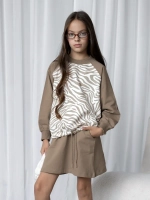 Костюм для девочки с юбкой осенний