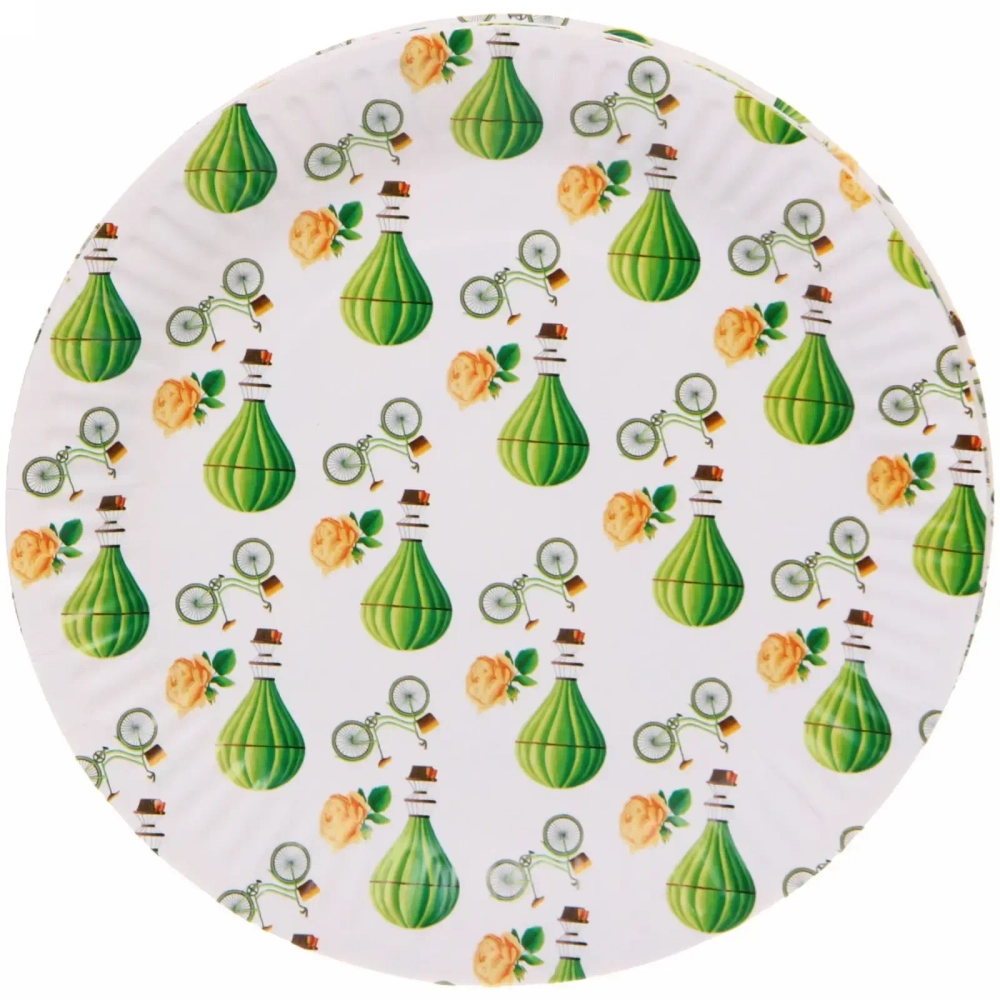 Тарелка бумажная 18 см в наборе 10 шт «Путешествие»