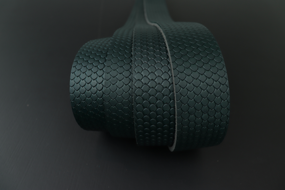 Ременная заготовка сине-зеленая с лицевой отделкой + плита Дракон