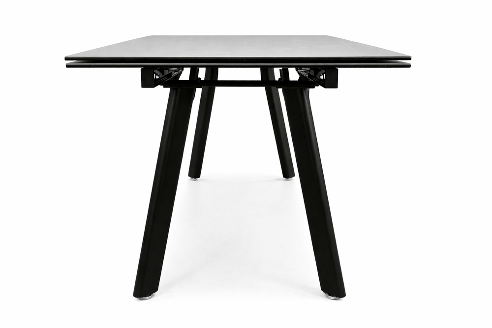 Стол для кухни керамический 120x80 раскладной цвет серый