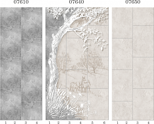 Панель ПВХ фотопечать 3D Panda Отражение 2700х250 мм