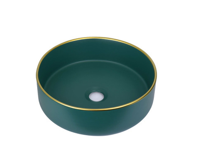 Накладная раковина Bronze de Luxe зеленая, размер 360х360х120
