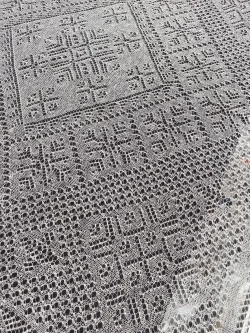 Оренбургский пуховый платок-паутинка А150-01 белый отбеленный