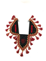 Вымпел тройной SCANIA (экокожа, черный с красными кисточками)