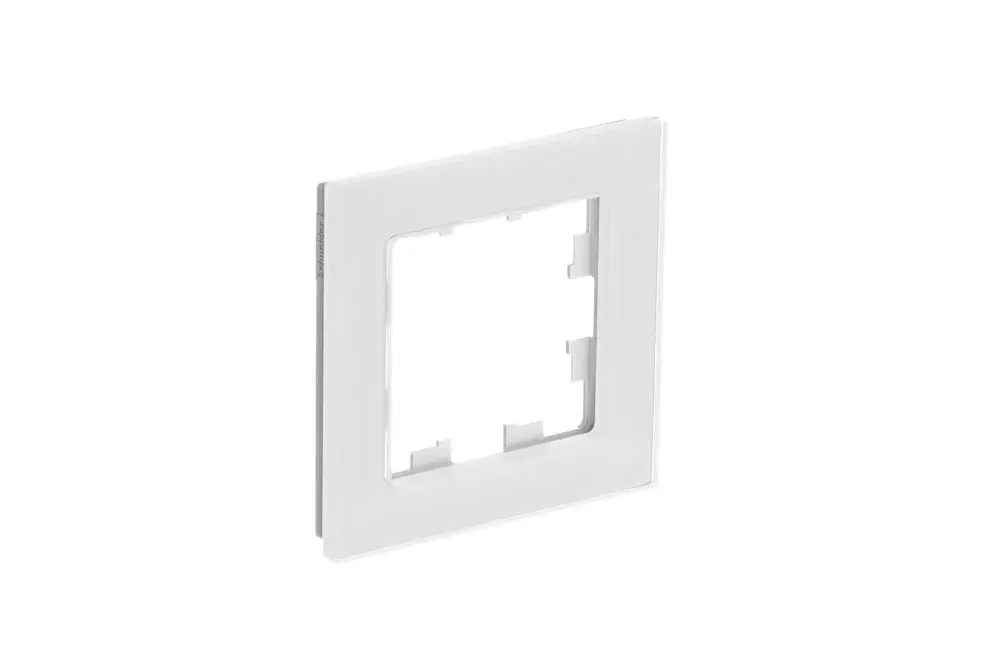 ATLASDESIGN NATURE 1-постовая РАМКА, НАТУРАЛЬНОЕ СТЕКЛО, БЕЛЫЙ