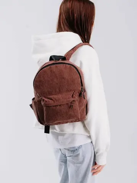 Рюкзак вельветовый школьный