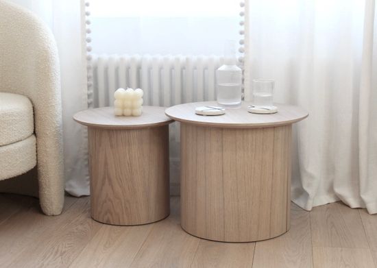 Столик Type D 50 см основание D 39 см (натуральный дуб)