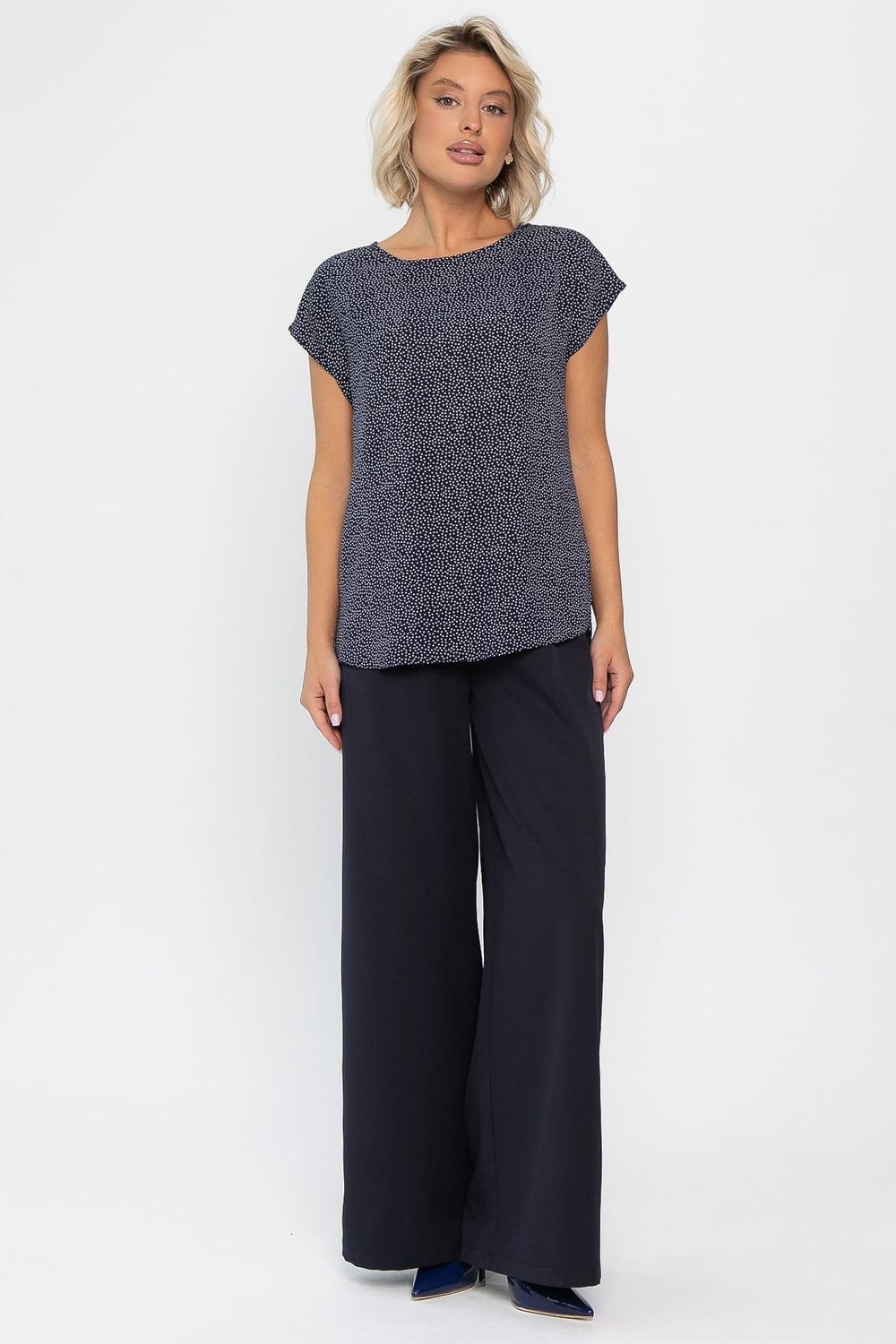 Блуза Милена (темно-синяя) Б14302-8М LT Collection