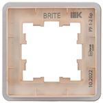 BRITE Рамка 1-местная РУ-1-2-Бр стекло дымчатый RE IEK