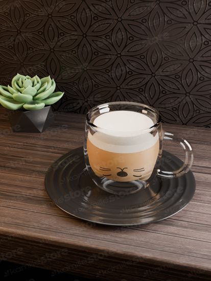 Чашка стеклянная подарочная 250 мл. Kamille KM 9017 с двойными стенками