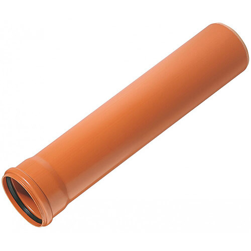 Труба канализац.наруж РЫЖАЯ 110 мм 3 м (толщ.стен. 3,4 мм) EASY PIPE Политэк