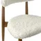 Стул Mod белый искусственный мех с ножками цвета орех
