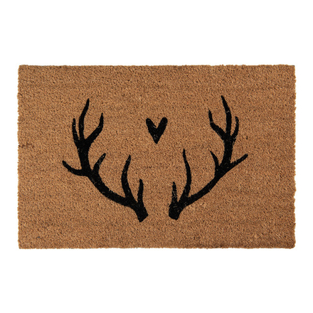 Коврик придверный "Рога оленя" 60x40x2см Кокос,резина