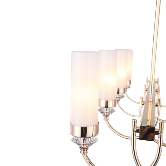 SL1402.263.08 Люстра подвесная ST-Luce Латунь/Прозрачный E14*8 40W Elegra