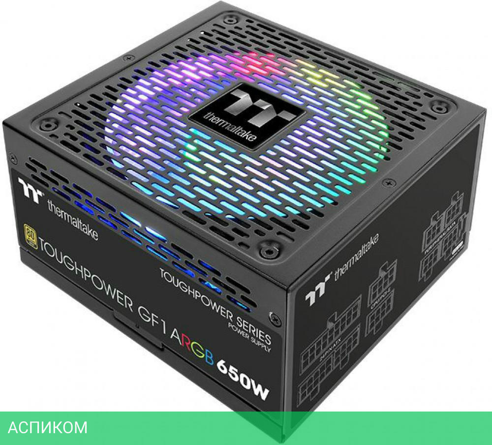 Блок питания Thermaltake ATX Toughpower GF1 ARGB 80+ gold 650W (PS-TPD-0650F3FAGE-1)