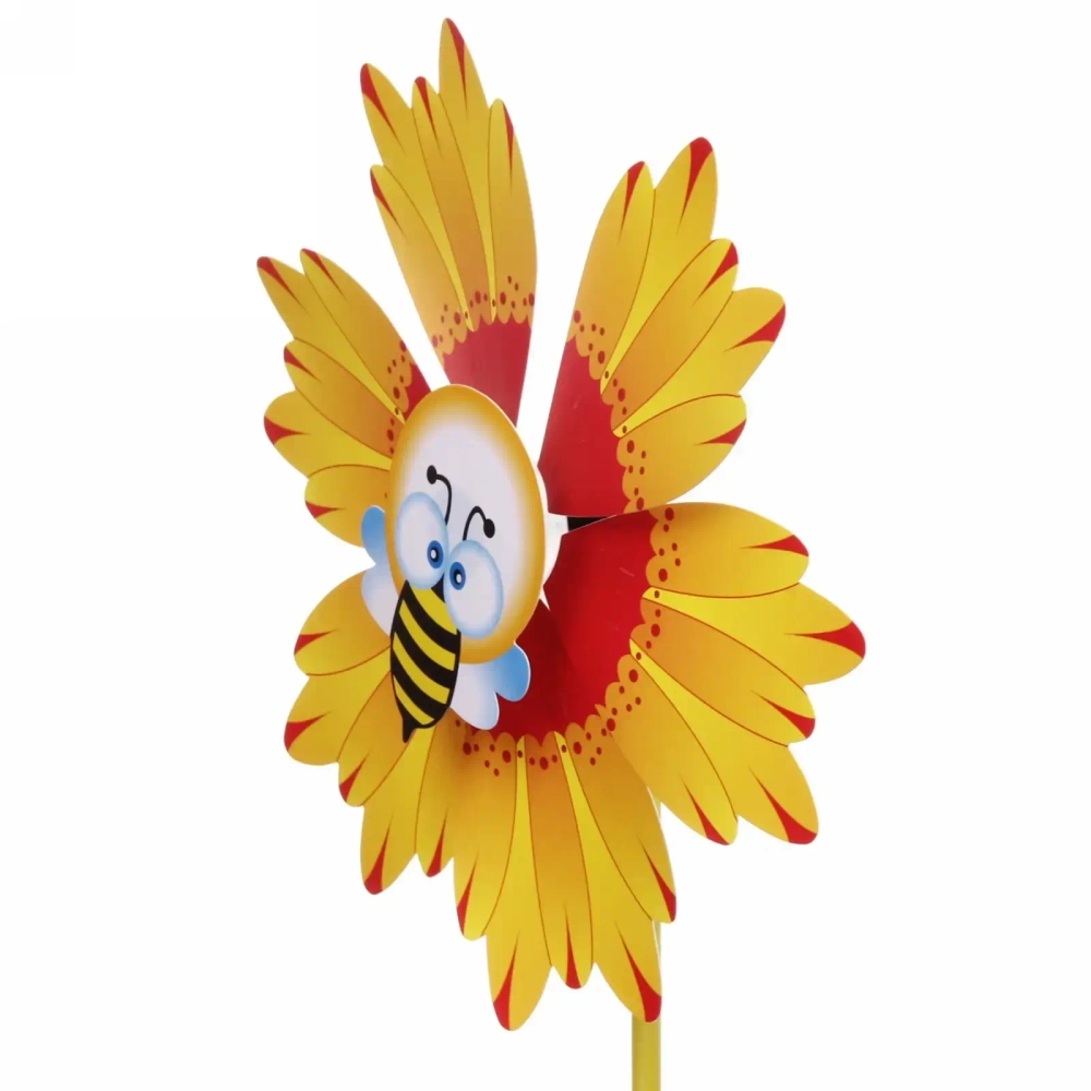 Ветрячок d-24 см «Цветочная поляна» 47 см, микс