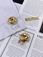 Накладка на пуговицу Узел золотистый