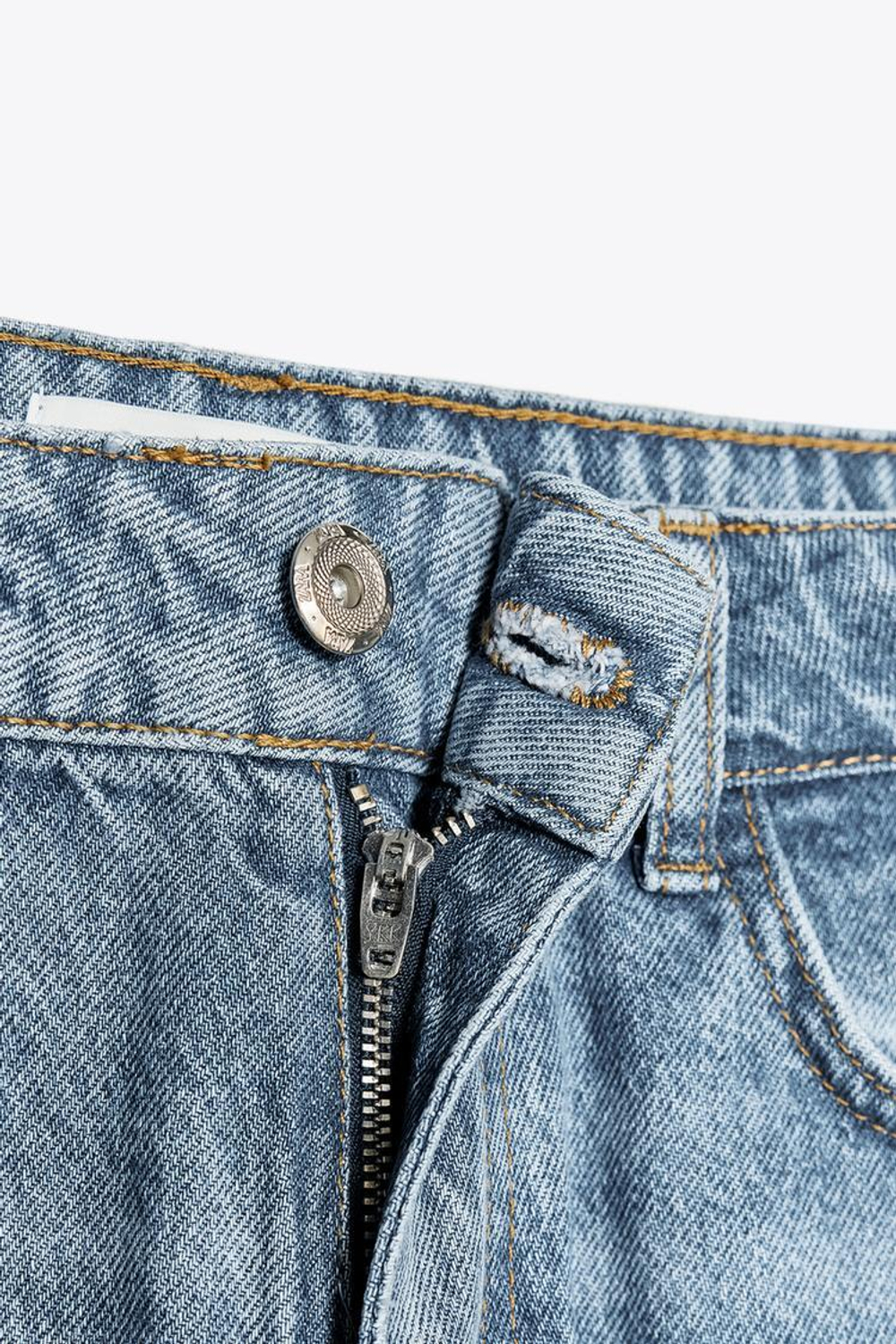 ZARA ДЖИНСЫ Z1975 BAGGY СО СРЕДНЕЙ ПОСАДКОЙ, ВЫЦВЕТШИЙ СИНИЙ