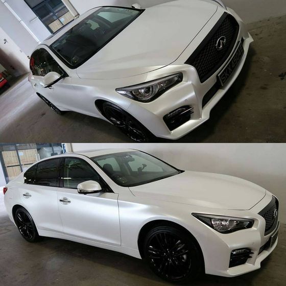 Пленка перламутровая белая матовая Ceramic White Carbins