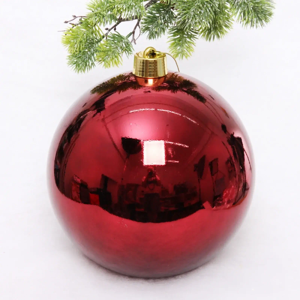 Новогодний шар 30 см «Глянец», рубин