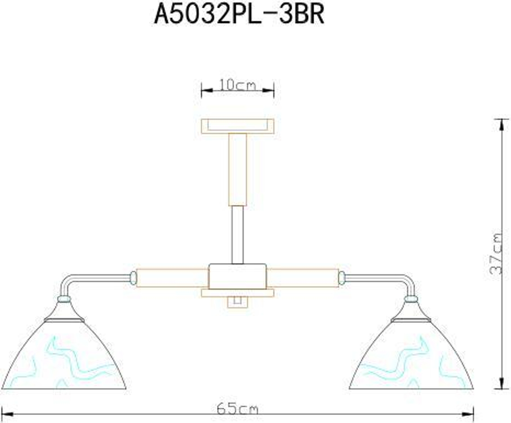Люстра на штанге Arte Lamp A5032PL-3BR