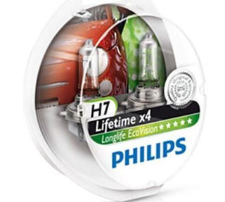 Автолампа H7 12V- 55W Philips (PX26d) Extra Lifetime (кт2шт) P-12972LLECOS2