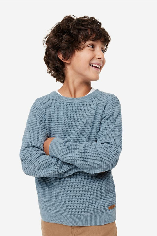 H&M Вязаный свитер, синий