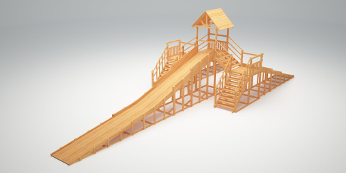 Зимняя горка TORUDA Север wood-11 (скат 11.8 м)