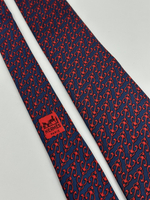 Галстук синий с якорями Hermes