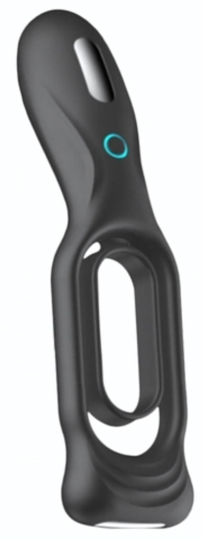 Черное двойное эрекционное виброкольцо N 88 Vibrating Rechargeable Cock Ring (Цвет: черный)