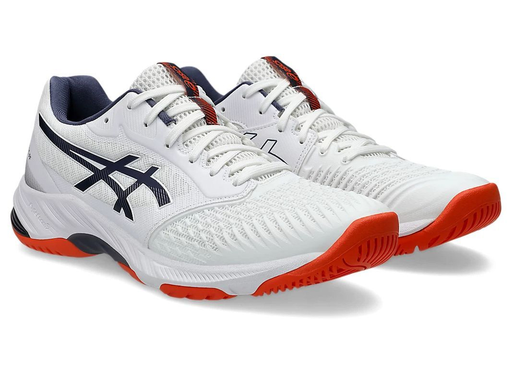 Мужские кроссовки для бадминтона/сквоша Asics Netburner Мячistic FF 3 - white/indigo fog