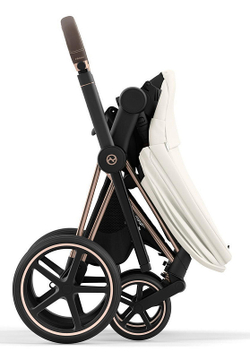 Коляска 3 в 1 Cybex Priam IV Rosegold complete и автокресло Cloud T i-Size Mirage Grey Plus Off White