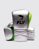 Боксёрские перчатки Fly SUPERLACE PRO X 2 GLOVES Silver/Neon